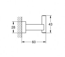 COLGADOR ESSENTIALS CUBE GROHE